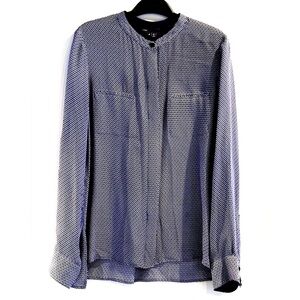 Vince Tab Collar Blouse, Side Slits